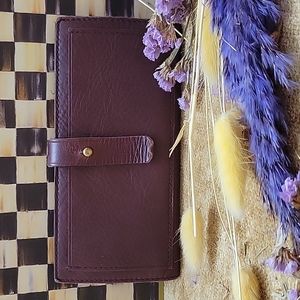 Madewell Burgundy (disc) Leather Post Wallet